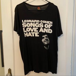 Black Leonard Cohen Songs of Love and Hate T-Shirt